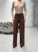 Yüksek Bel Straight Fit Palazzo Pantolon resmi
